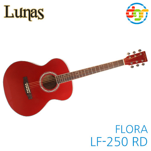 {딩가링}[Lunas]LF-250 RD(레드) FLORA 루나스 플로라 어쿠스틱기타